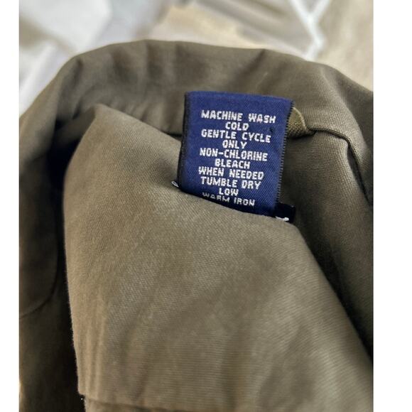 Gap Women's Sz XL 100% Cotton Olive Green Button Up Utility Blazer Jacket #0562 - Picture 8 of 11